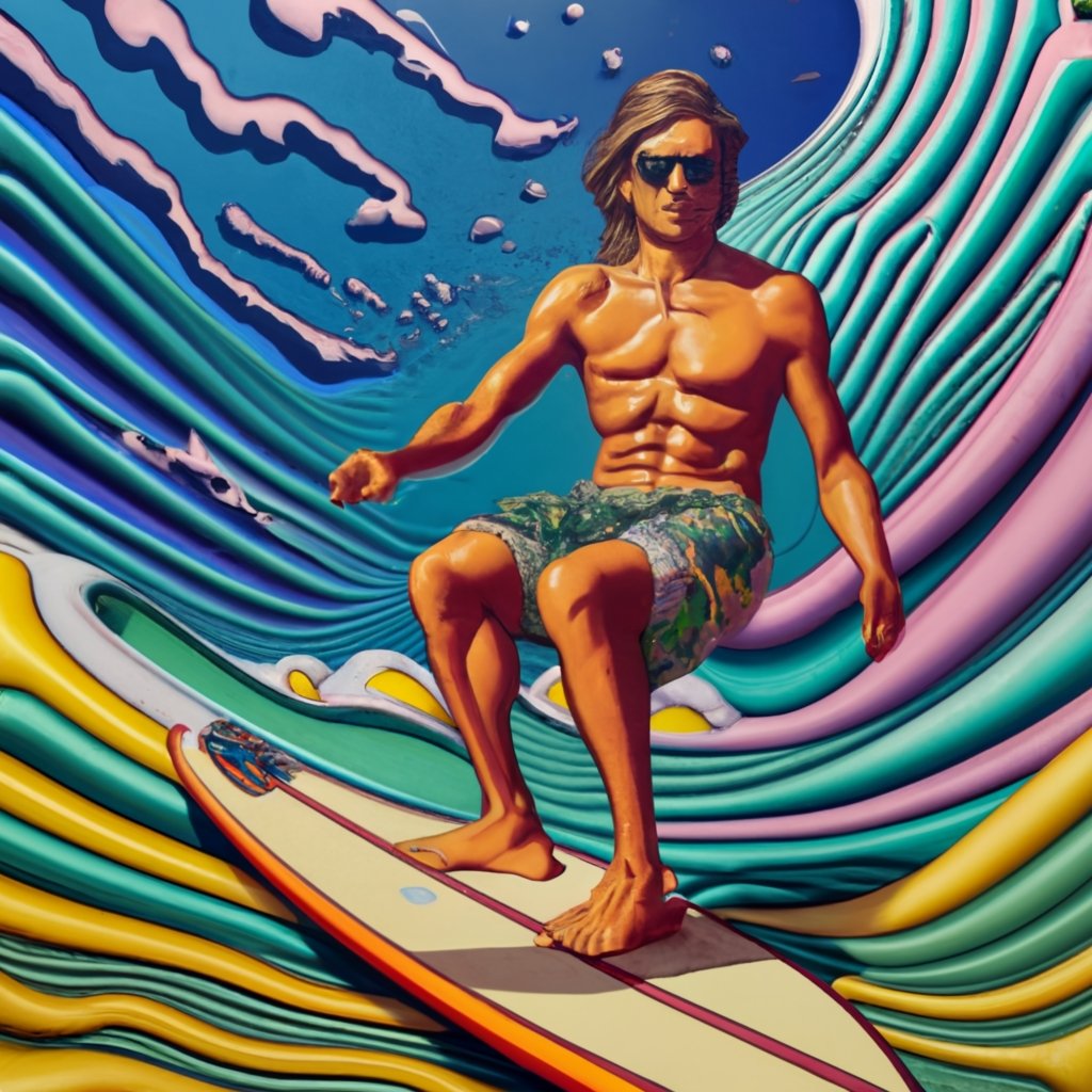 Surfer on a wave